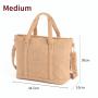 Custom Winter Stylish Cute Weekender Fluffy Teddy Sling Bags Women Girls Shoulder Tote Bags Blank Sherpa Handbags For Ladies