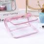 HR030 Female Transparent Makeup Bag PVC Large Portable Cosmetic Container Box Colorful Makeup Clear Cosmetics Travel Wash Bag