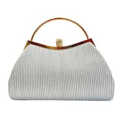 ZWY330 Ladies Fashion Luxury Evening Bag Polyester Rhinestone Party Clutch Bag Wholesale Shell Pleated Shoulder Crossbody Bag