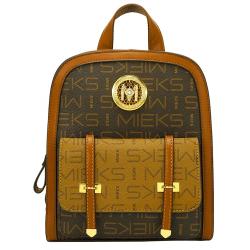 Popular Large Capacity Backpack College English Style Letter Contrast Backpack European and American Retro PU Polyester Zipper