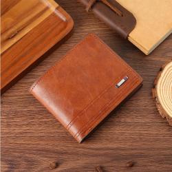 Men's Short-Style Multi-Card Zipper Wallet Fashionable Waterproof Coin Purse for New Foreign Trade Business