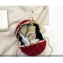 HR336 New Party Dinner Cross Shoulder Chain Handbag Round Ball Banquet Bag Bright Diamond Light Luxury Fashion Women's Bag