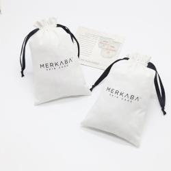 High Quality Cotton Linen Makeup Gift Drawstring Packaging Bag White Soft Cotton Dust Skincare Cosmetic Pouch