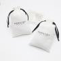 High Quality Cotton Linen Makeup Gift Drawstring Packaging Bag White Soft Cotton Dust Skincare Cosmetic Pouch