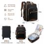 Flight Approved 40L Luggage Carry On Backpack with 3 Packing Cubes 17.3inch Large Daypack Laptop Travel Backpack for Woman Men