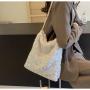 Summer handbag high capacity sequin fabric tote bag fashion bags for women shoulder bag