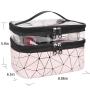 PU Leather Travel Case Beauty Makeup Cosmetic Cases Bag Women Travel Rose Gold Makeup Bag Custom Private LOGO