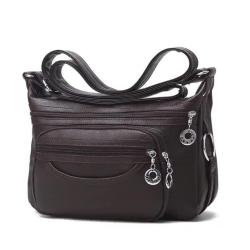 2024 Bags for Women Soft Leather Shoulder Bag Wholesale Casual  Single Chain Strap Fashionable Lady Style Middle-Aged Mothers