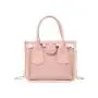 2024 New Transparent Jelly Mini Handbag Fashionable Female PVC Shoulder Crossbody Bag Chain Bag