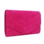 Hot Pink Fashion Velvet Evening Bag Clutch Purses for Women Ladies Handbag Clutch Chain Phone Bag for Wedding Party