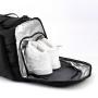 Large Capacity Waterproof Travel Duffle Gym Bag with Shoe Compartment Black Training Backpack