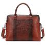 OEM 2024 Vegan Leather Luxury Briefcases Office Bags Laptop Bag For Retro Women Handbags With Emboss Flowers