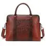 OEM 2024 Vegan Leather Luxury Briefcases Office Bags Laptop Bag For Retro Women Handbags With Emboss Flowers