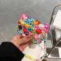 Wholesale Summer Individuality Colorful Acrylic Hollow-out Heart Beaded Lady Mini Tote Sling Satchel Handbag Clutch Bag Purse