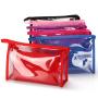 PVC Travel Toiletry Makeup Pouch Custom Logo Multicolor Clear Transparent Travel Zipper Cosmetic Bag Set