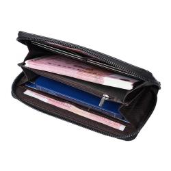 Men's wallet 2024 New fashion plaid horizontal soft leather men's short wallet large capacity multi-card purse
