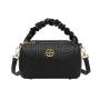 2024 Custom Ladies Litchi Leather Purses Handbags For Fashion Women With Wrinkle Handle