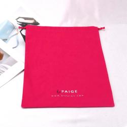 Promotion High End Cotton Twill Shopping Clothes Shoes Storage Bag Drawstring Custom Logo Printed Cotton Dust Pouch For Handbag