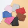 HR574 PU Leather Wallet Women Short Purse Card Holder Women Wallets Zipper Coin Pocket Small Thin Ladies Purse Clutch Wallet