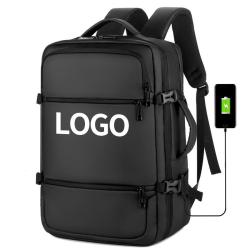 Customizable Logo Anti-theft Business Men's Back Packs Slim Durable Computer Laptop Backpack with Usb Charge Port