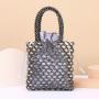Factory Hollowed Out Handmade Acrylic Beaded Bag Women'S New Portable Shoulder Bag Simple Imitation Pearl Clutch Purse