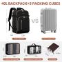 LOVEVOOK custom black waterproof rucksack travel school bag laptop with usb charging backpacks outdoor duffel Carry on backpack
