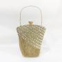 custom Popular Shiny Big Luxury Diamond Bucket Evening Clutch Bag Ladies Handbag And Purse Dinner Party Bag NE434