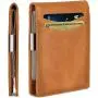 Customized leather money clips wallet men's leather clip card holder pu money clips