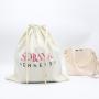 Organic Large Cotton Canvas Drawstring Bread Bag Custom Logo Cotton Dust Packing Shopping Cloth Bag