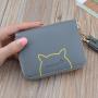 Ladies Cute Small Leather Multi-function Short Wallet Mini Trend Fashion Student Coin Purse Credit Card Clutch Bag Free Shipping