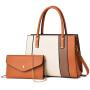 High Quality Carteras Para Mujer 2 Pcs Set Handbag Leather Crossbody Bag Vegan Leather Bag For Women