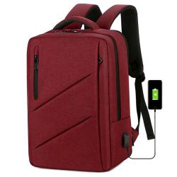 Custom Logo Large Capacity USB Laptop Backpack Expandable Oxford Business Travel Bag with Waterproof Unisex