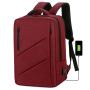 Custom Logo Large Capacity USB Laptop Backpack Expandable Oxford Business Travel Bag with Waterproof Unisex