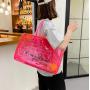 Custom Logo Holographic Pvc Duffle Bags Travel Eco-friendly Waterproof Colorful Transparent Tote Shoulder Clear Duffle Bags