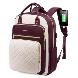 LOVEVOOK wholesale quilted laptop backpacks school bags with usb daily life for women 15.6in 17in large travel business backpack