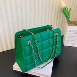 2024 New Korean Retro Chain Women's Shoulder Bags Solid Color Armpit Bag Lingge Casual Bags for Women