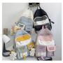 ZF357 New Schoolbag Female Junior High School Students Shoulder Bag Male Computer Backpack Nylon Breathable Waterproof Travel