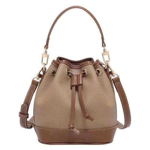 2024 Custom Genuine Leather Bucket Bags Handbags For Women With Contrast Colors