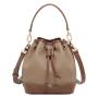 2024 Custom Genuine Leather Bucket Bags Handbags For Women With Contrast Colors