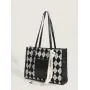 2024 New Custom Logo Autumn Winter Two Pieces Sets Trend Style Women Canvas Tote  Lady Handbag
