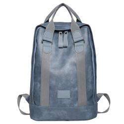 HR618 Unisex Laptop Backpack Fashion Trendy PU Leather Business Custom College School Bag Cool Boy Leisure Travel Backpack
