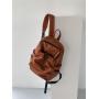 Fashion Backpack bag for women Drawstring Ruched Casual College girls School bags Nylon backpacks Custom logo