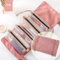 A new portable, detachable 4-in-1 toiletries bag with a large capacity cosmetic bags for women
