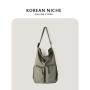 Large Capacity Nylon Material Soft Handbag Shoulder Shopping Tote Bag With Design Shopping Bags Women Shoulder