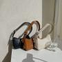 Japanese women's new fashion design handbag simple solid color shoulder bag PU rectangular temperament armpit bag