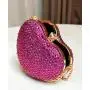 New Rhinestone Clutch Bags Luxury Handbags Heart Shaped Shiny Banquet Party Clutch Bag Evening Bags