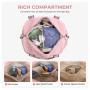 Custom 2PCS/SET Travel Overnight Weekender Bag with Toiletry Bag Carry On Sports Tote Gym Duffel Bag for Women
