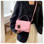ZR287 Textured Handheld Women's New Contrast Color Fashion Chain Small Square Bag Westernized One Shoulder Crossbody Bag