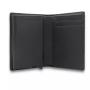 Mens luxury pop up wallet wholesale rfid blocking aluminum card case genuine leather slim bifold wallet