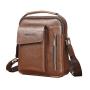 WTB064 Casual Vintage PU Leather Shoulder Bag Small Messenger Bag for Men Lifestyle Crossbody Bag for Travel Work Business